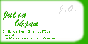 julia okjan business card